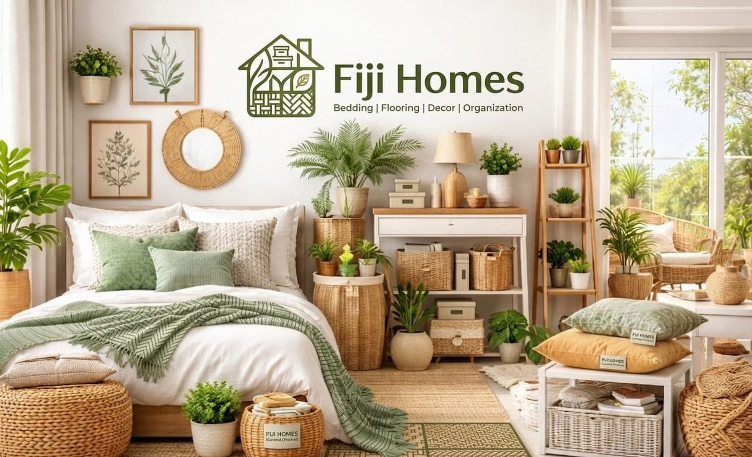 A finished Fiji Homes room set-up
