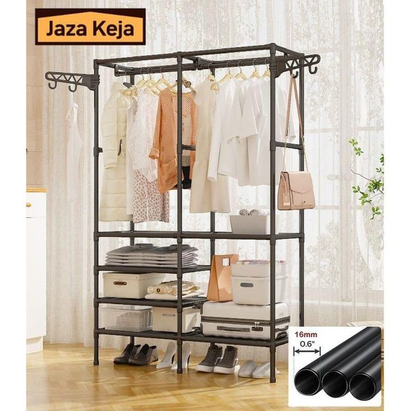 Heavy Duty Metallic Portable Wardrobe 105x50x170cm